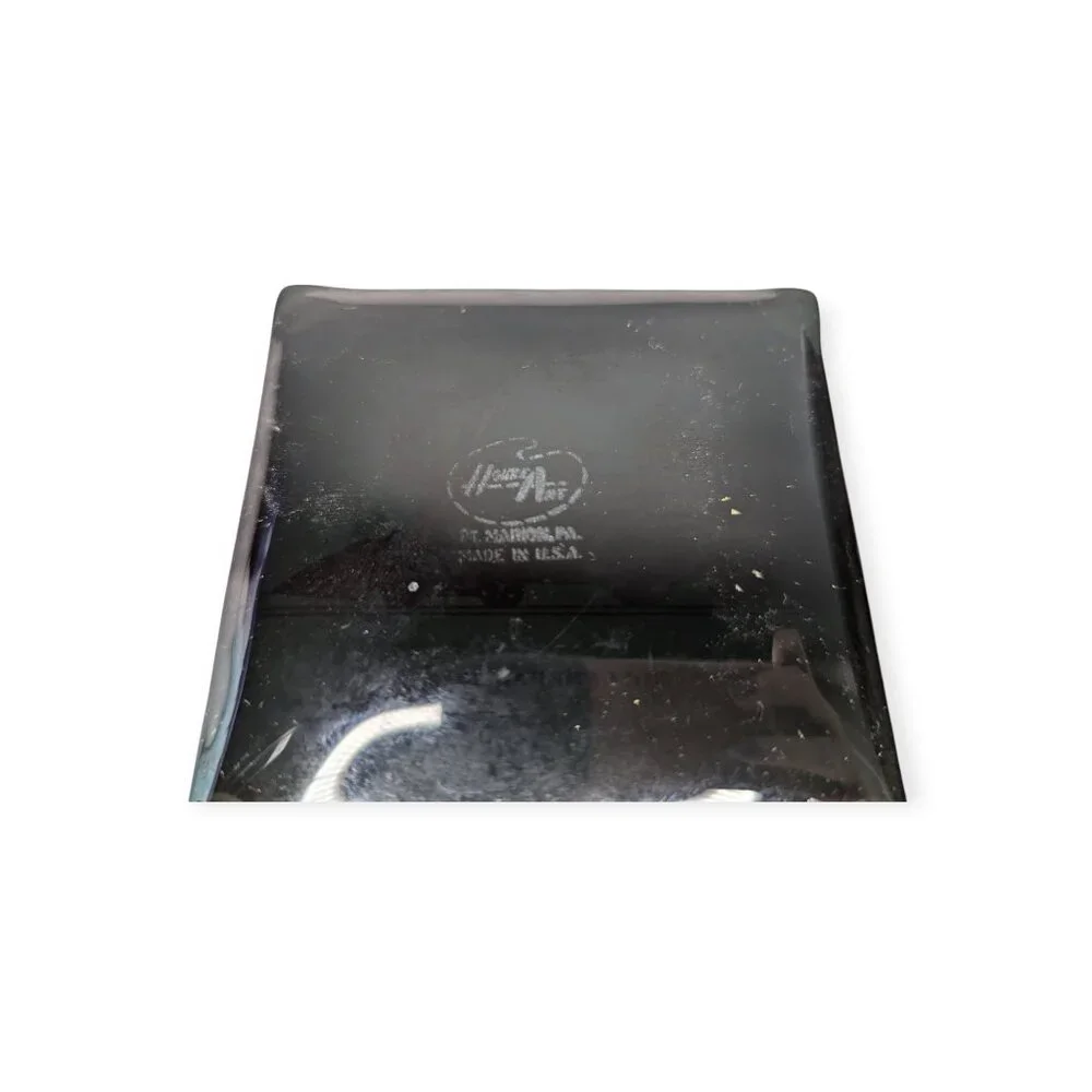 Vintage Houze Art Curved Glass Trays w/ Locomotives Train Railroad 3.5